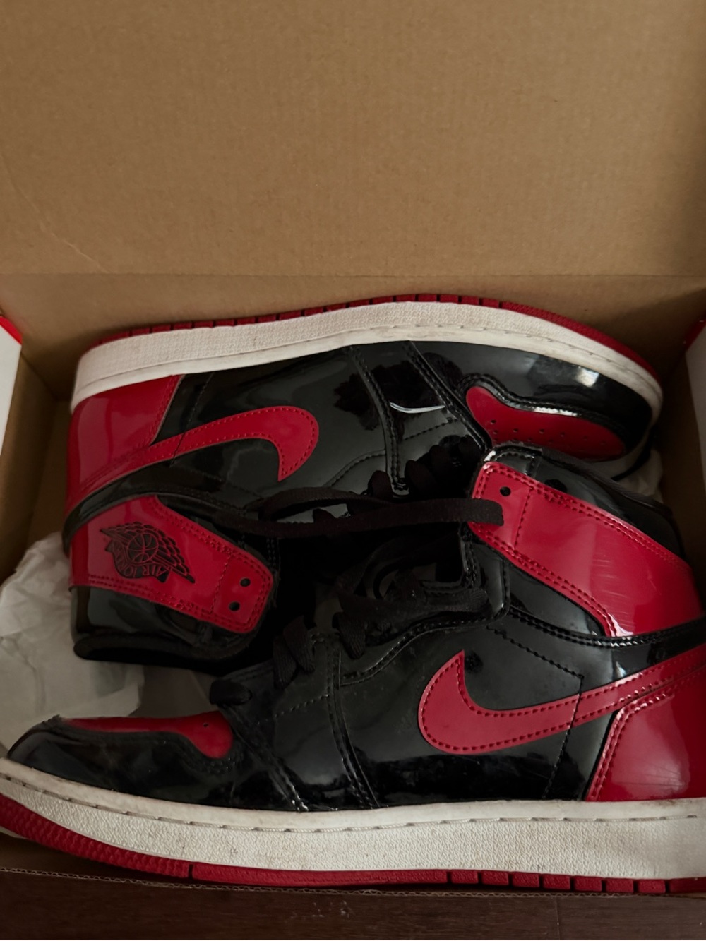 Jordan Black and Red High-Top Sneakers